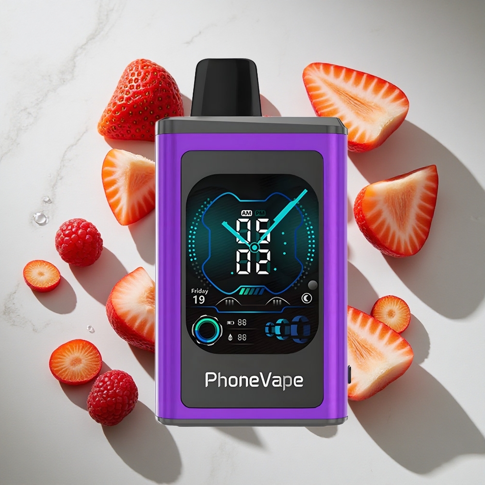 Kersen Aardbei Framboos JNR PhoneVape 30000 puffs Nederland vapes Met Turbo Mode  App Bediening