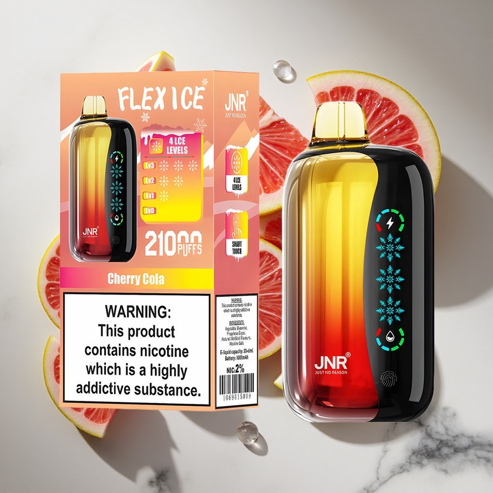 Kersen Cola JNR Flex Ice 21000 Puffs Nederland vapes Aanpasbare Ijs  Luchtstroom