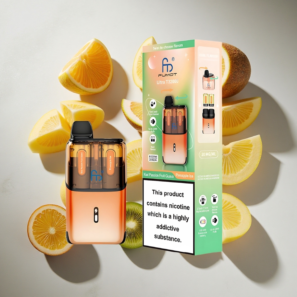 Kiwi Passievrucht Guava - Ananas IJs Fumot Ultra T32000 32000 Puffs Nederland vapes met 800mAh Batterij