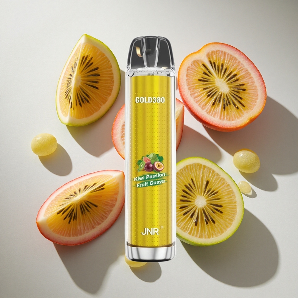 Kiwi Passievrucht Guave JNR Gold380 6000 Puffs Nederland vapes 13ml e-vloeistof Capaciteit 1500mAh