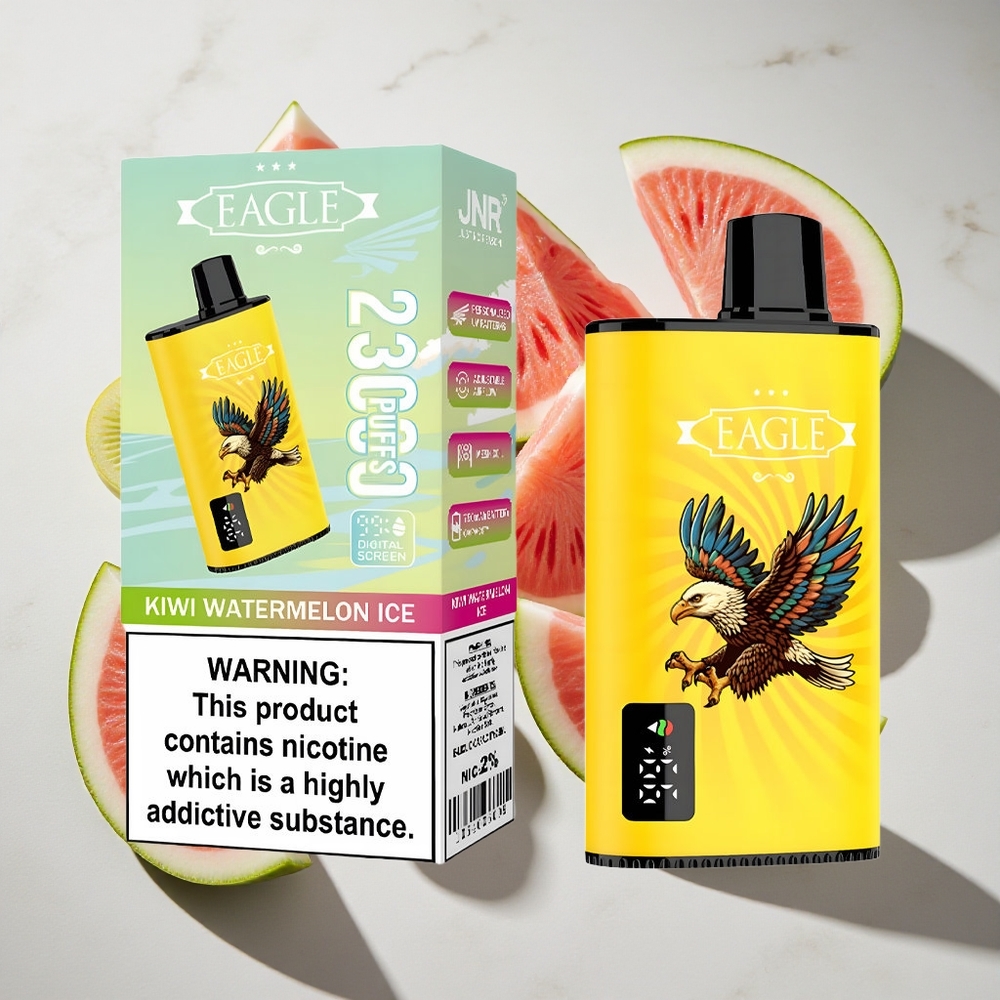 Kiwi Watermeloen IJs JNR EAGLE Smart 23000 Puffs Nederland vapes met Digitaal Scherm  25ml Vloeistofcapaciteit