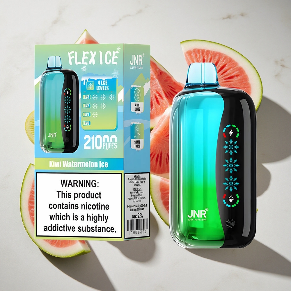 Kiwi Watermeloen IJs JNR Flex Ice 21000 Puffs Nederland vapes met Aanpasbare IJs  26ml Vloeistof