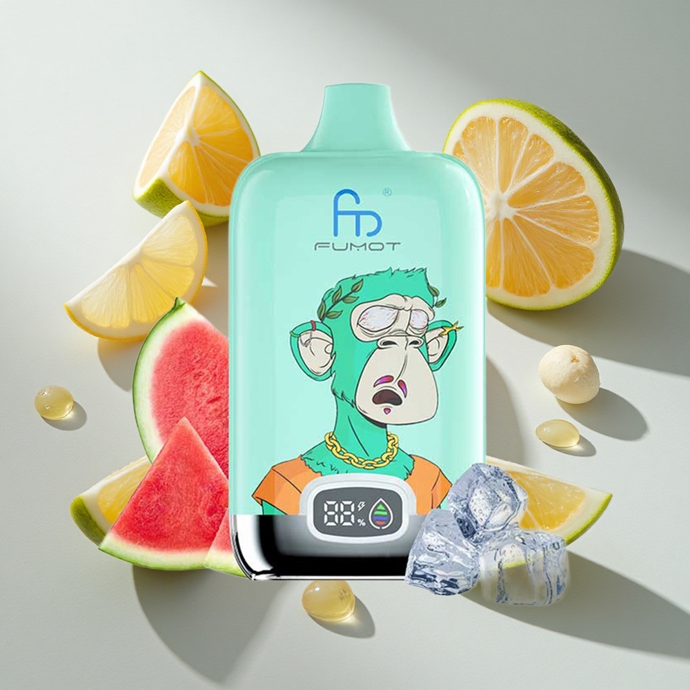 Koel Munt Fumot Tornado Digital Box 12000 Puffs Nederland vapes met 20ml e-vloeistof en Mesh Coil