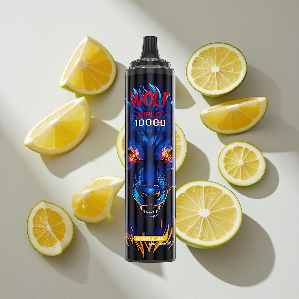Limoen  Citroen JNR Wolf Niplo 10000 Puffs Nederland vapes 20ml Vloeistof Mesh Coil 10 Ohm