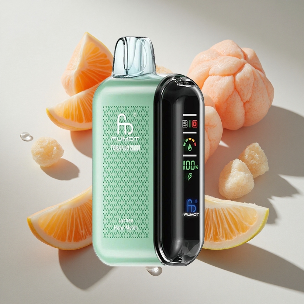 Lychee Hami Meloen Fumot Tornado 20000 Puffs Nederland vapes Dual Mesh Coil