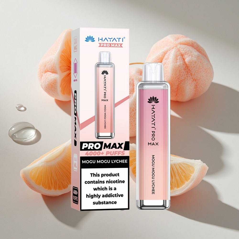 Lychee Hayati Pro Max 4000 Puffs Nederland vapes met 1400mAh oplaadbare batterij en LED-licht