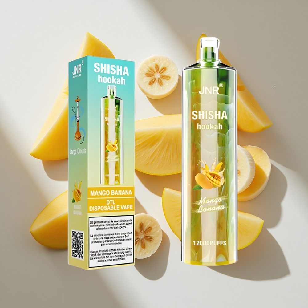 Mango Banaan JNR Shisha Hookah 12000 Puffs Nederland vapes Type-C opladen