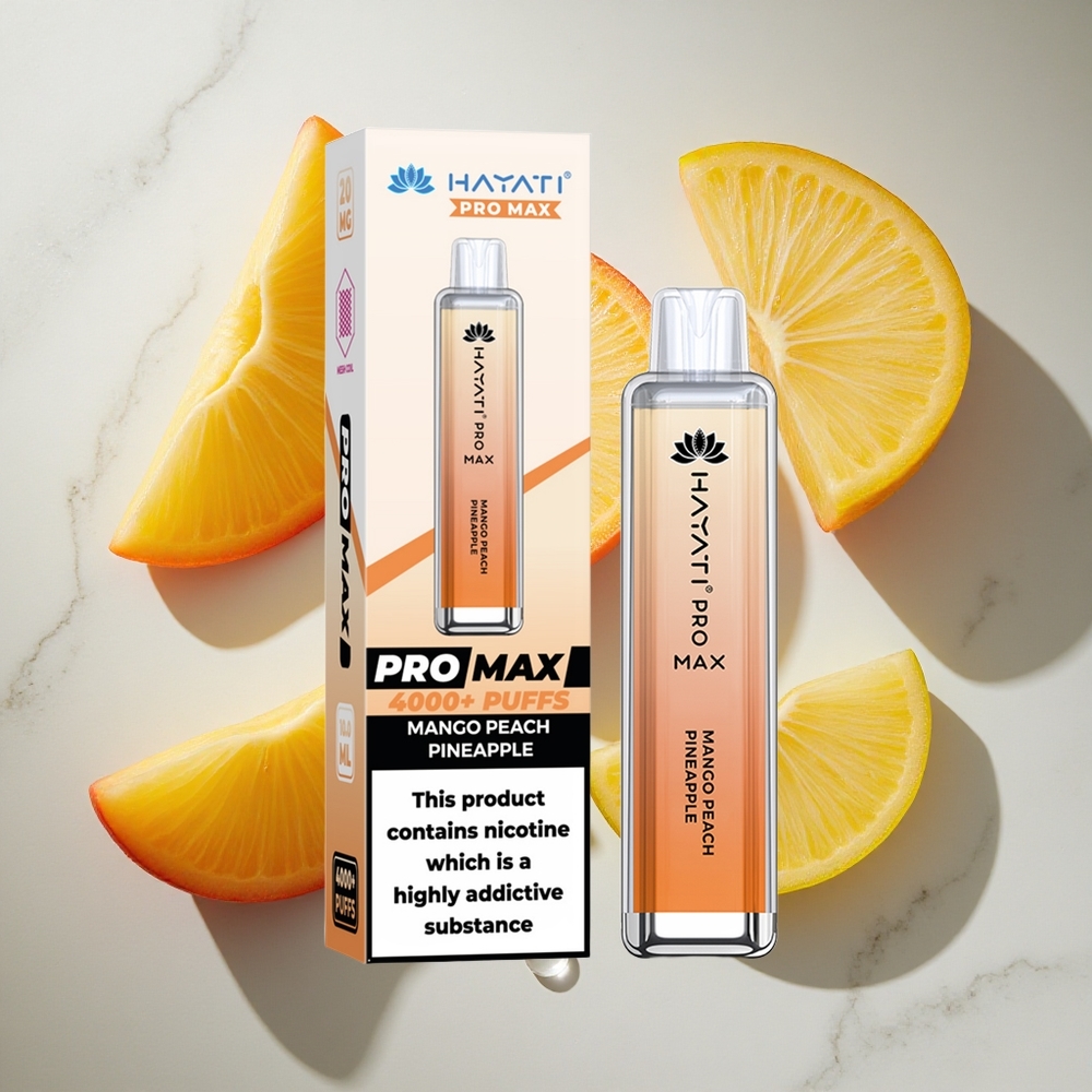 Mango Perzik Ananas Hayati Pro Max 4000 Puffs Nederland vapes Dual 11 Ohm Mesh Coil