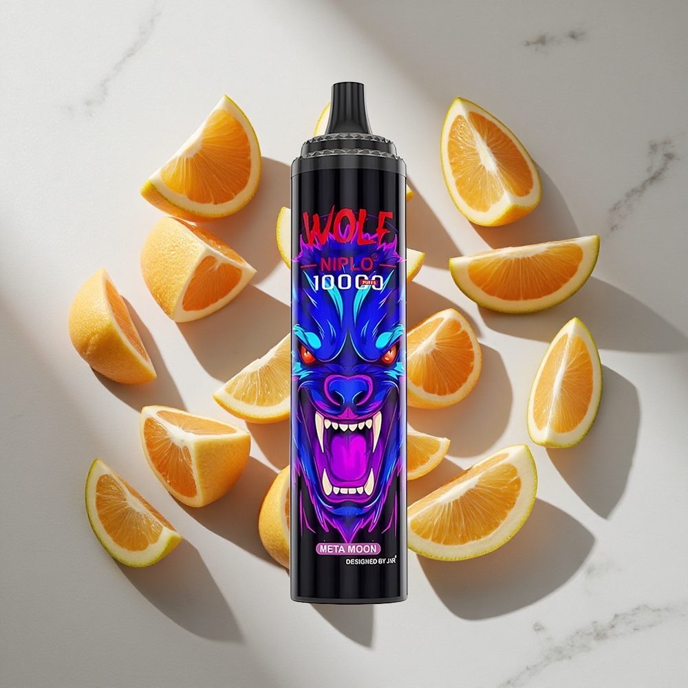 Meta Maan JNR Wolf Niplo 10000 Puffs Nederland vapes met 20ml Vloeistof  Type-C Opladen