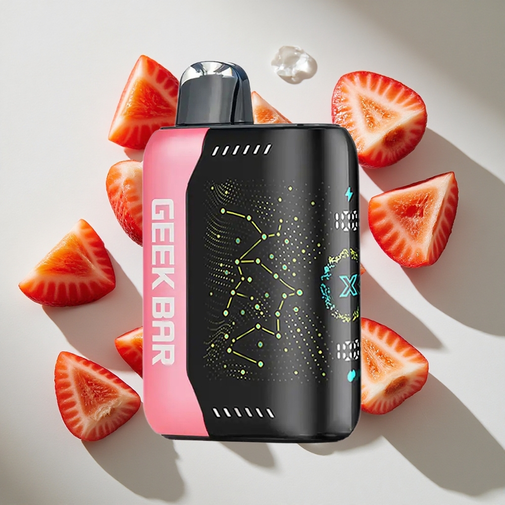 Mint-Aardbei Geek Bar Pulse X 25000 Puffs Nederland vapes met 18mL Vloeistof en USB Type-C