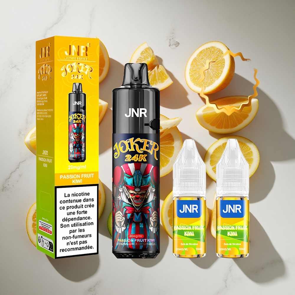 Passievrucht Kiwi JNR Joker 24000 Puffs Nederland vapes Zichtbaar Vloeistofniveau  Type-C Opladen