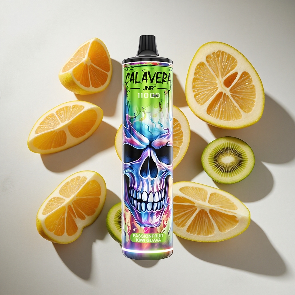 Passionfruit Kiwi Guava JNR Calavera 11000 Puffs Nederland vapes met Type-C oplader  850 mAh batterij