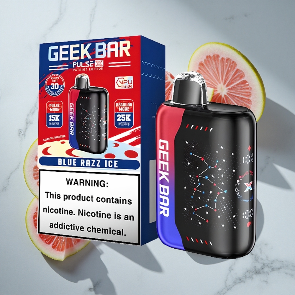Patriot Combinatie Geek Bar Pulse X 25000 Puffs Nederland vapes met 18mL Vloeistof  USB Type-C
