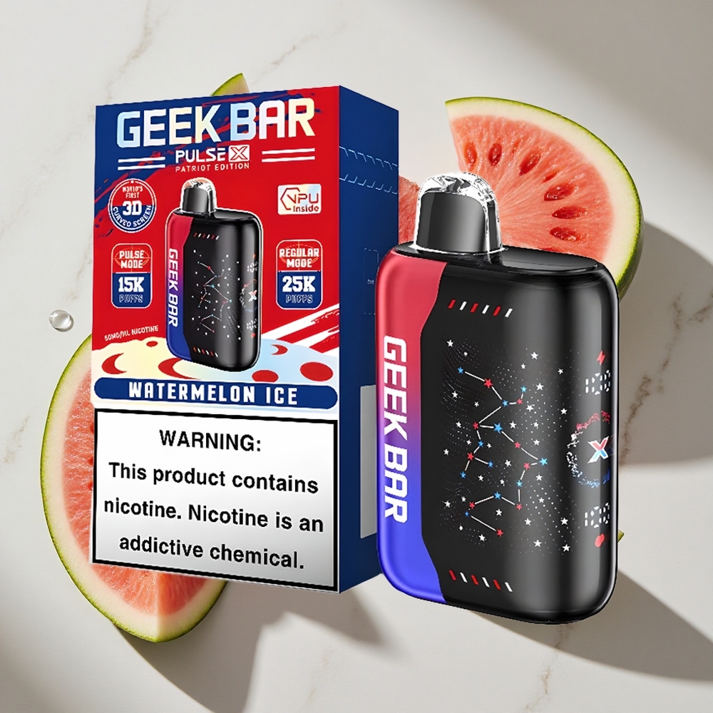 Patriot Combinatie Geek Bar Pulse X 25000 Puffs Nederland vapes met 18mL Vloeistof  USB Type-C