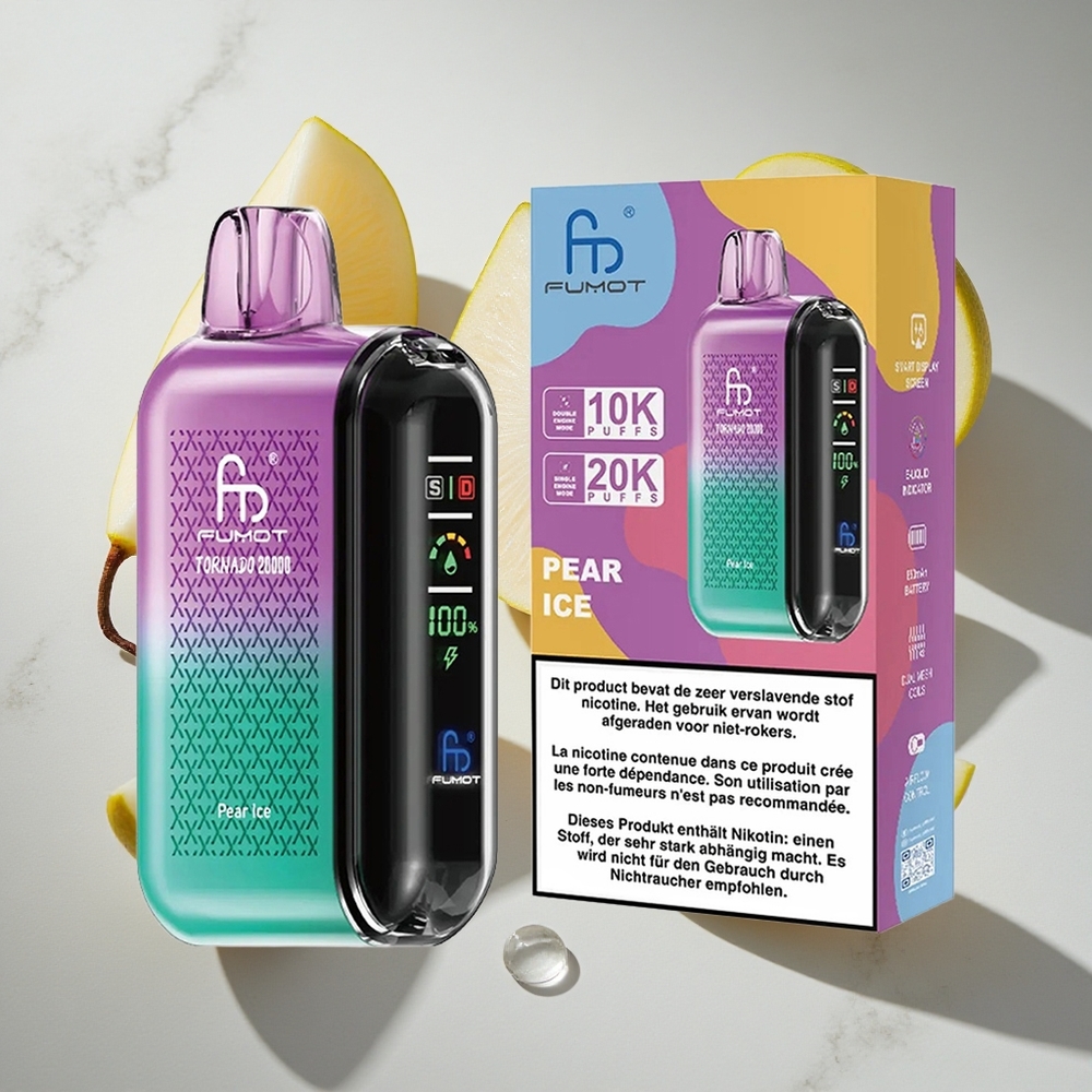 Peer IJs Fumot Tornado 20000 Puffs Nederland vapes met 20ml Vloeistof  Dual Mesh Coil
