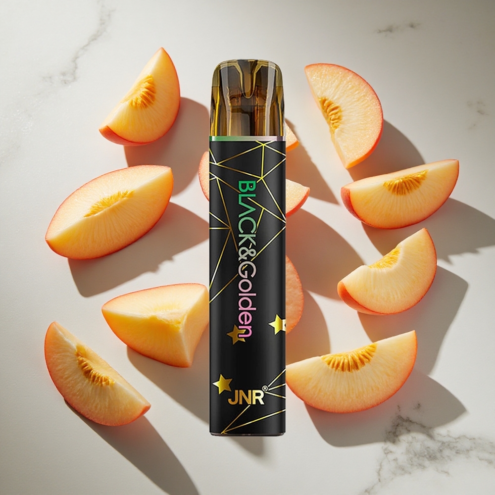 Perzik (Peach) JNR BlackGolden 600+200 Puffs Nederland vapes TPD Gecertificeerd 2 Nicotine