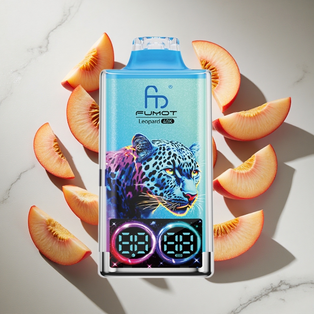 Perzik Bessen Fumot Leopard 40K Puffs 700mAh Dual Mesh Nederland vapes Type-C Oplaadbaar