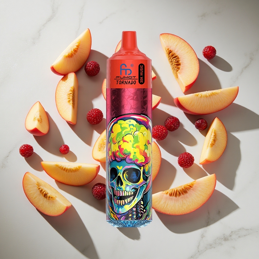 Perzik Bessen Fumot RandM Tornado 30000 Puffs 30mL Nederland vapes LED Display