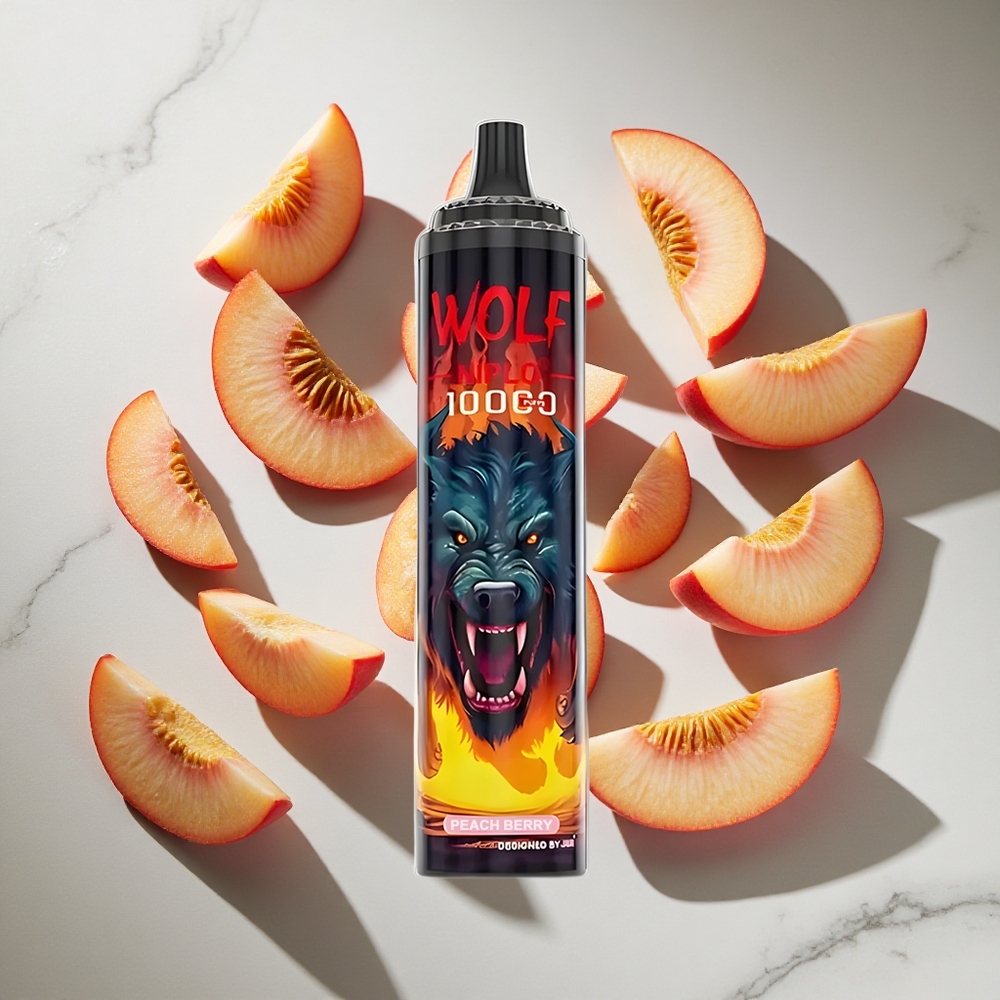 Perzik Bessen JNR Wolf Niplo 10000 Puffs Nederland vapes – 20ml vloeistof Type-C opladen