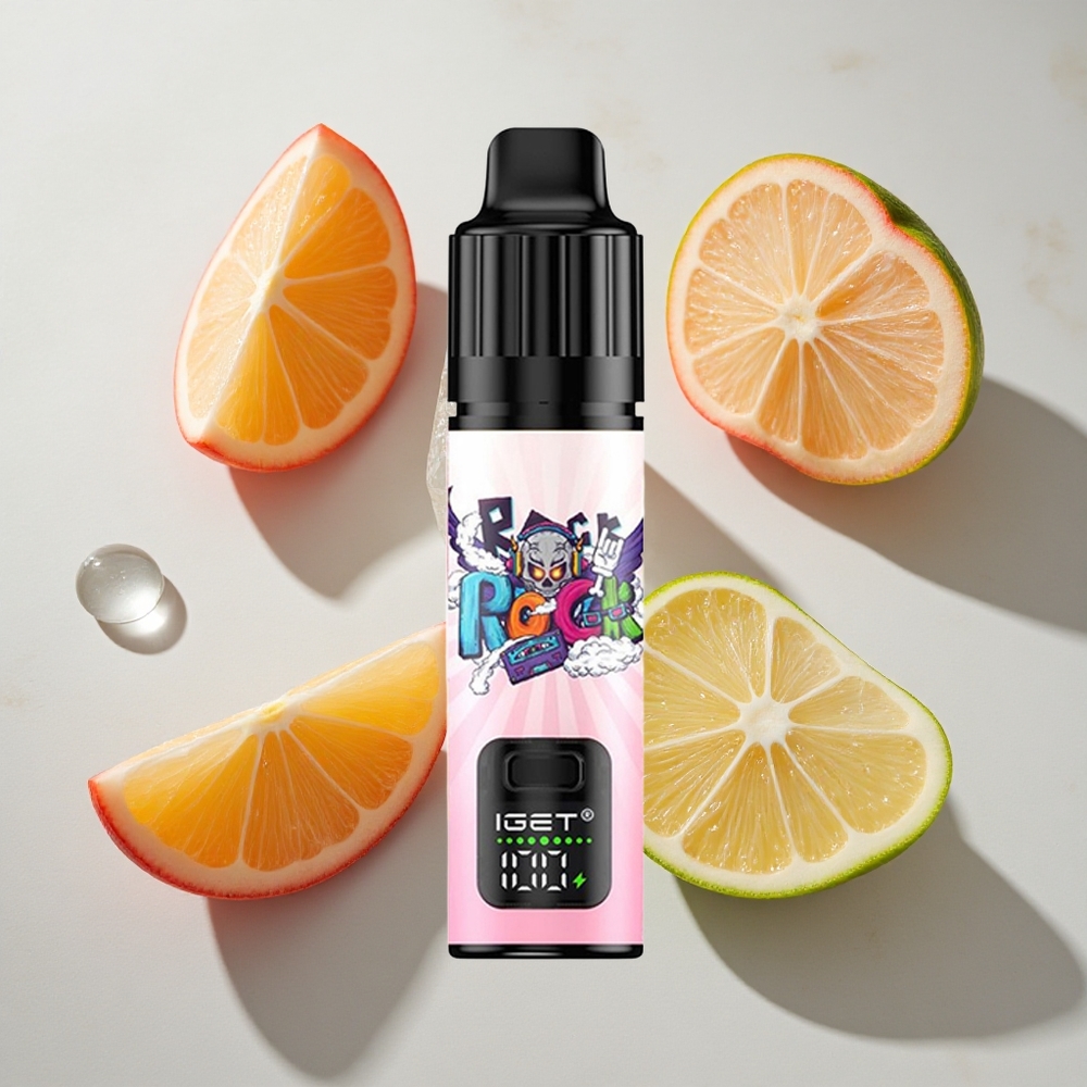 Perzik Lychee Limoen IJs IGET BAR PLUS S3 POD 10000 Puffs Nederland vapes 18 ml e-vloeistof