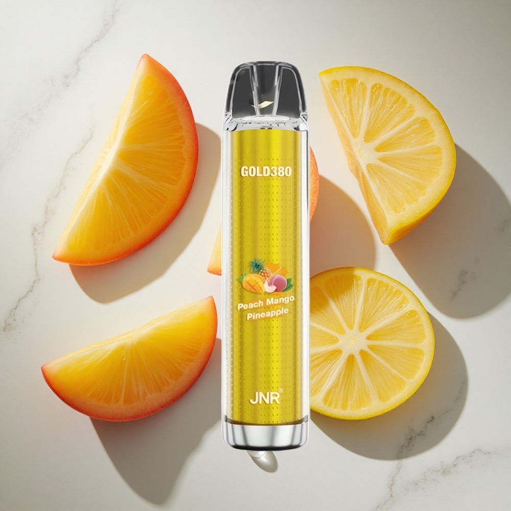Perzik Mango Ananas JNR Gold380 6000 Puffs Nederland vapes 1500mAh Mesh Coil