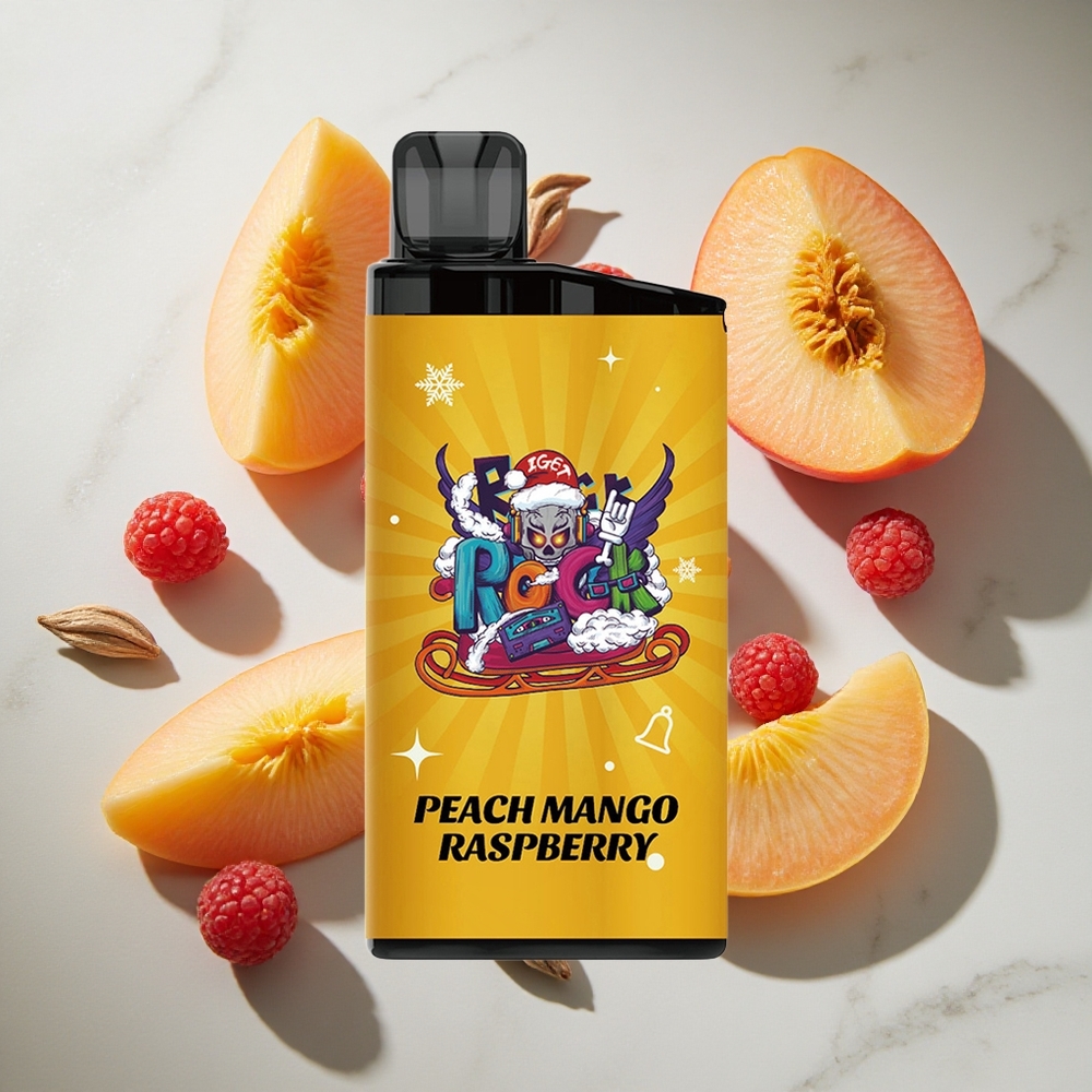 Perzik Mango Framboos IGET Bar 3500 Puffs Nederland vapes - 1400 mAh Batterij