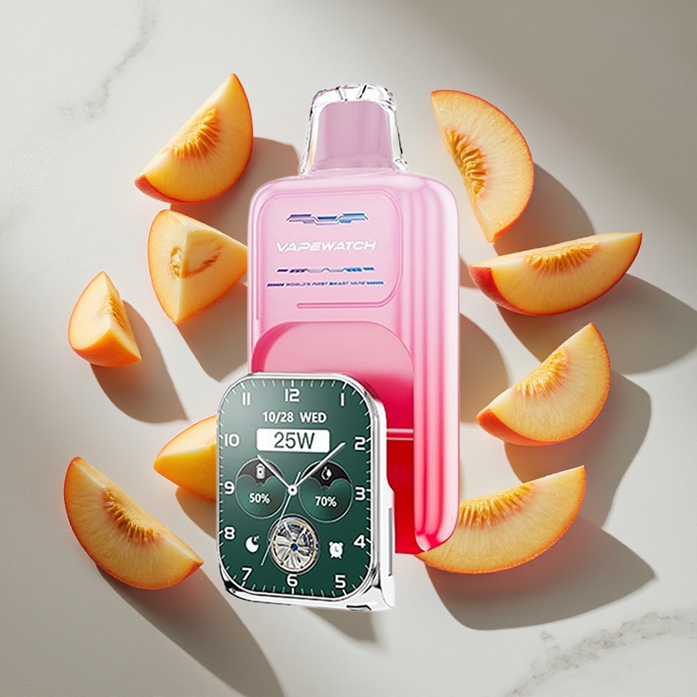 Perzikkensmaak JNR Vape Watch 30000 Puffs 19mL Nederland vapes Type-C