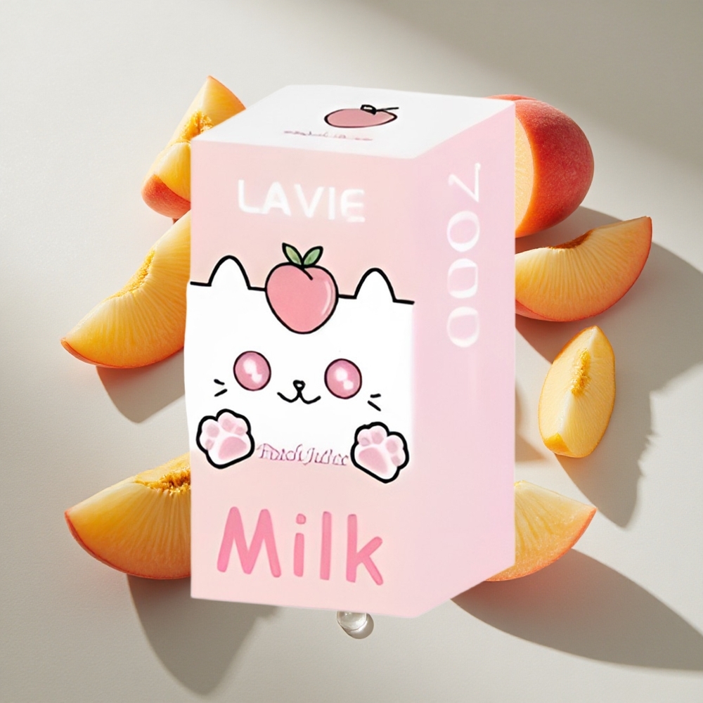 Perziksap LAVIE Milk 7000 Puffs Nederland vapes – 16ML vloeistof 600mAh batterij