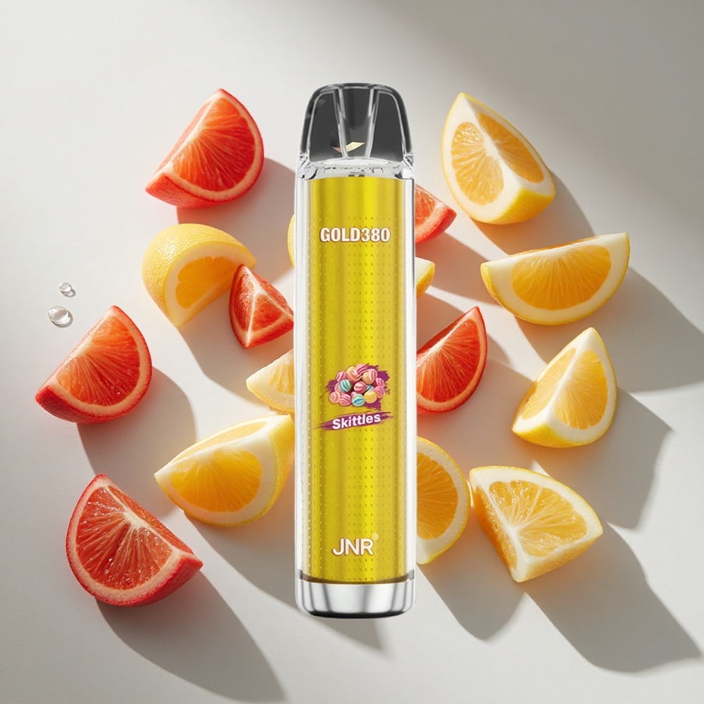 Regenboog Skittles JNR Gold380 6000 Puffs Nederland vapes met 1500mAh Batterijcapaciteit