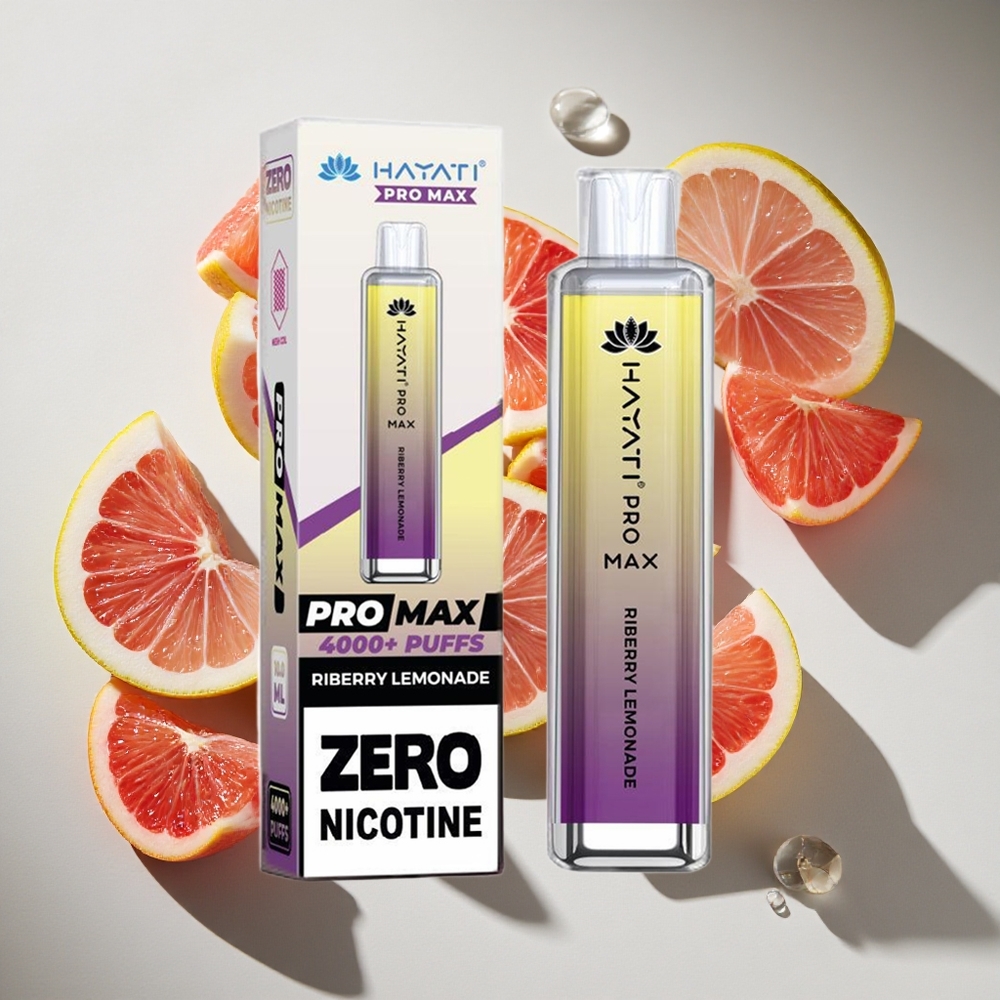 Ribes Citroen Hayati Pro Max 4000 Puffs Nederland vapes met 1400mAh oplaadbare batterij en LED-verlichting