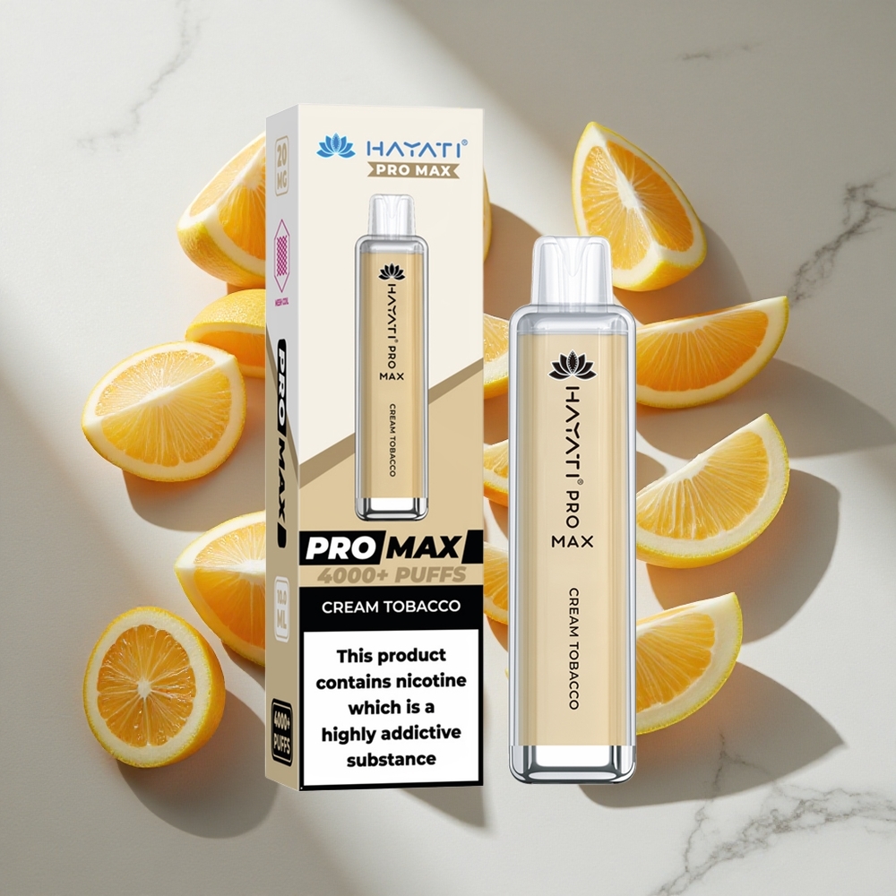 Roomse Tabak Hayati Pro Max 4000 Puffs Nederland vapes 2ml tank met 10ml auto navul