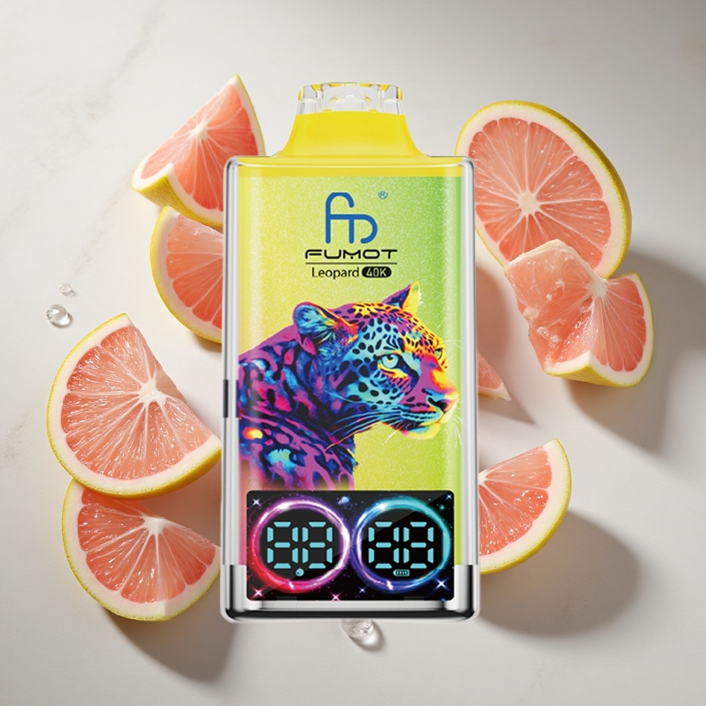 Roze Citroen Fumot Leopard 40000 Puffs Nederland vapes Dual Mesh  Type-C Opladen