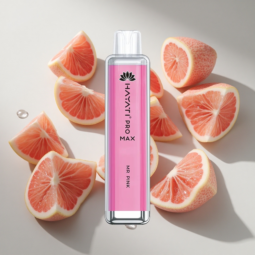 Roze Hayati Pro Max 4000 Puffs Nederland vapes met 1400mAh oplaadbare batterij en kristal uiterlijk