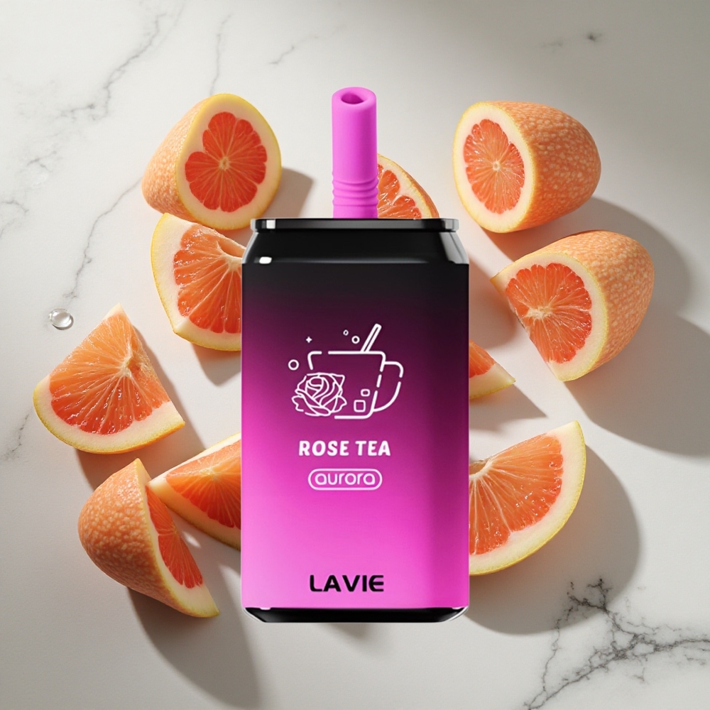 Roze Thee Lavie Aurora 11000 Puffs Nederland vapes - 22ML Vloeistof Type C Oplaadbaar