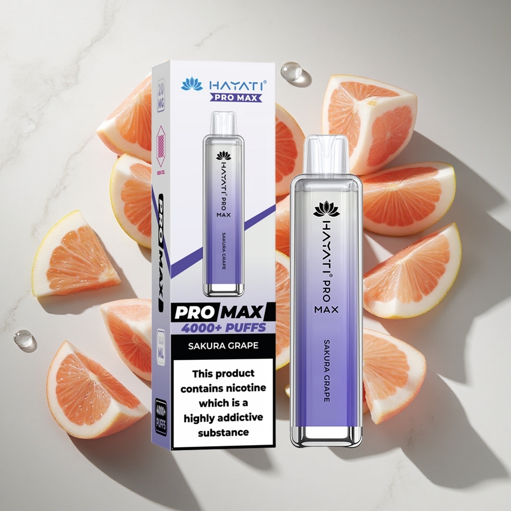 Sakura Druif Hayati Pro Max 4000 Puffs Nederland vapes Met 1400mAh Oplaadbare Accu