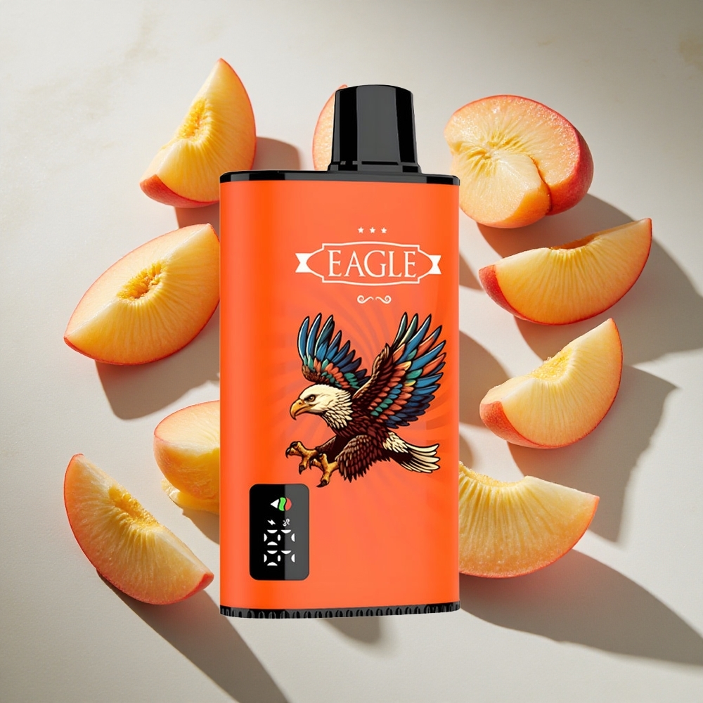 Sappige Perziken JNR EAGLE Smart 23000 Puffs Nederland vapes met Digitaal Scherm  Aanpasbare Luchtstroom