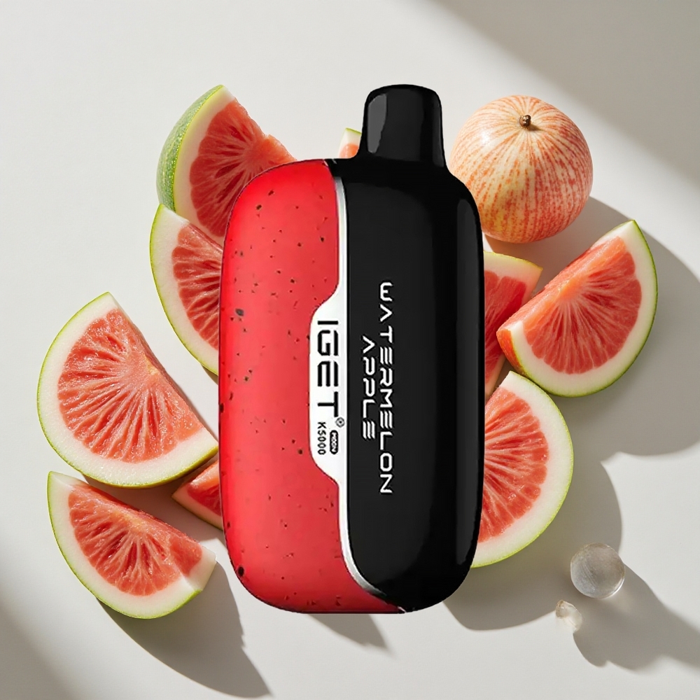 Watermeloen Appel IGET Moon K5000 Puffs Wegwerp Vape Tot 5000 Puffs Nederland Vapes PC Materiaal