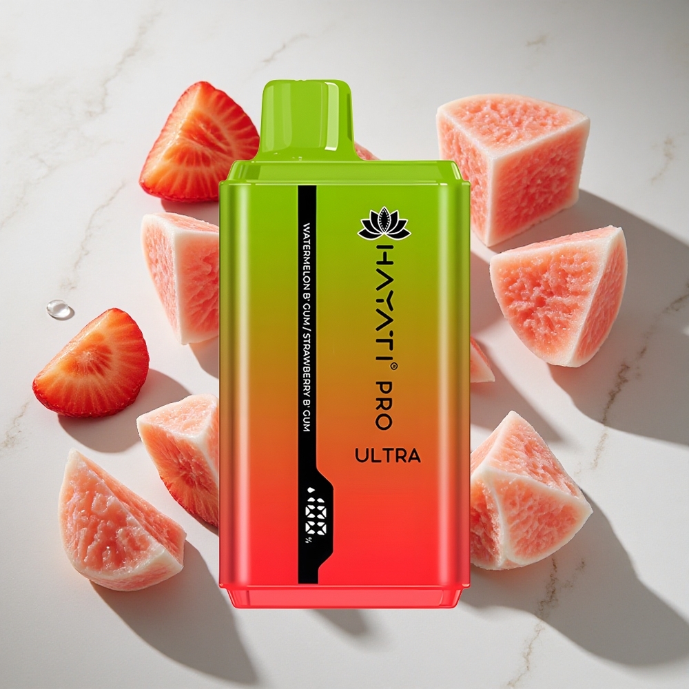 Watermeloen Bubblegum Hayati Pro Ultra 15000 puffs Nederland vapes met 850mAh batterij