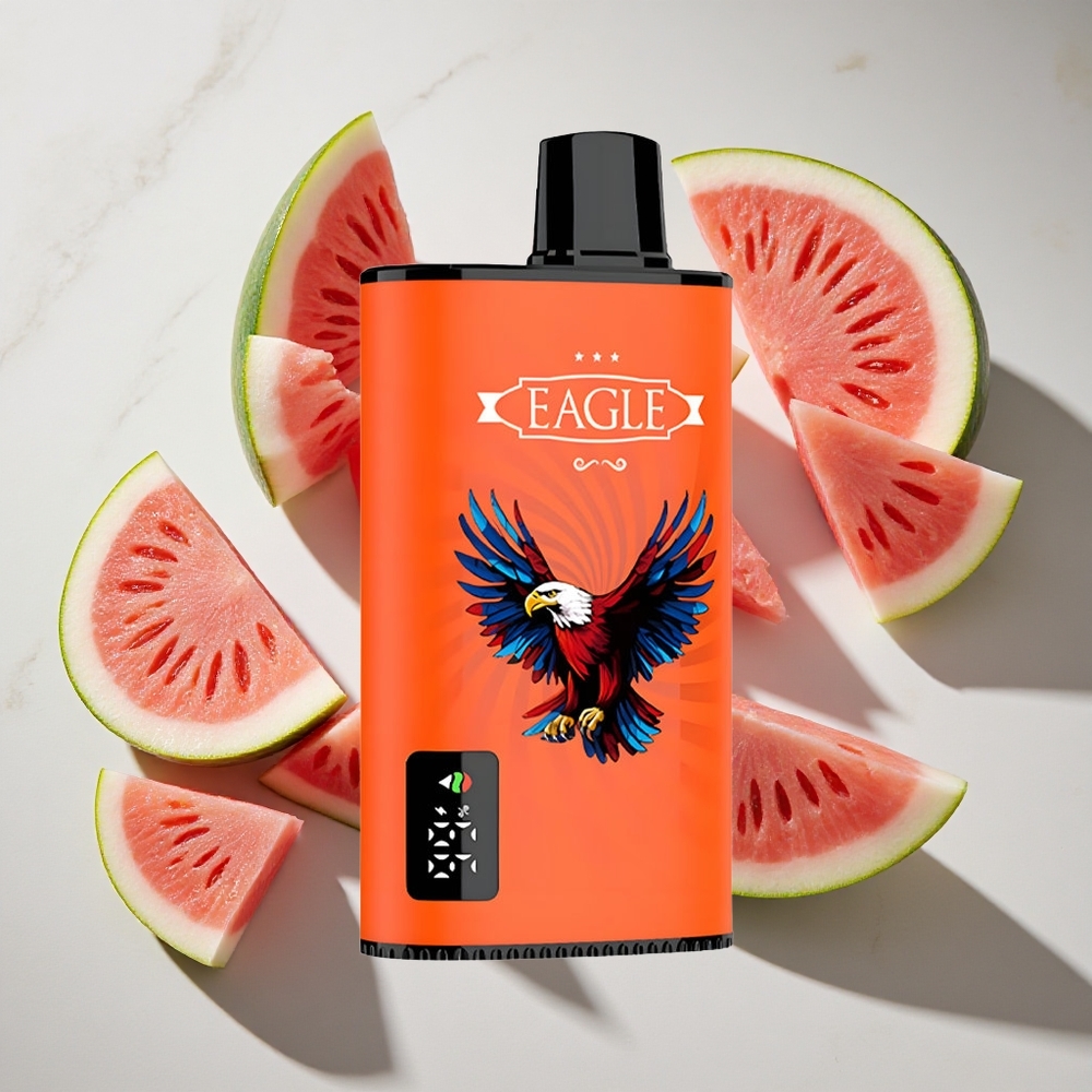 Watermeloen Bubblegum JNR EAGLE Smart 23000 Puffs Nederland vapes met Digitaal Scherm  Type-C Opladen