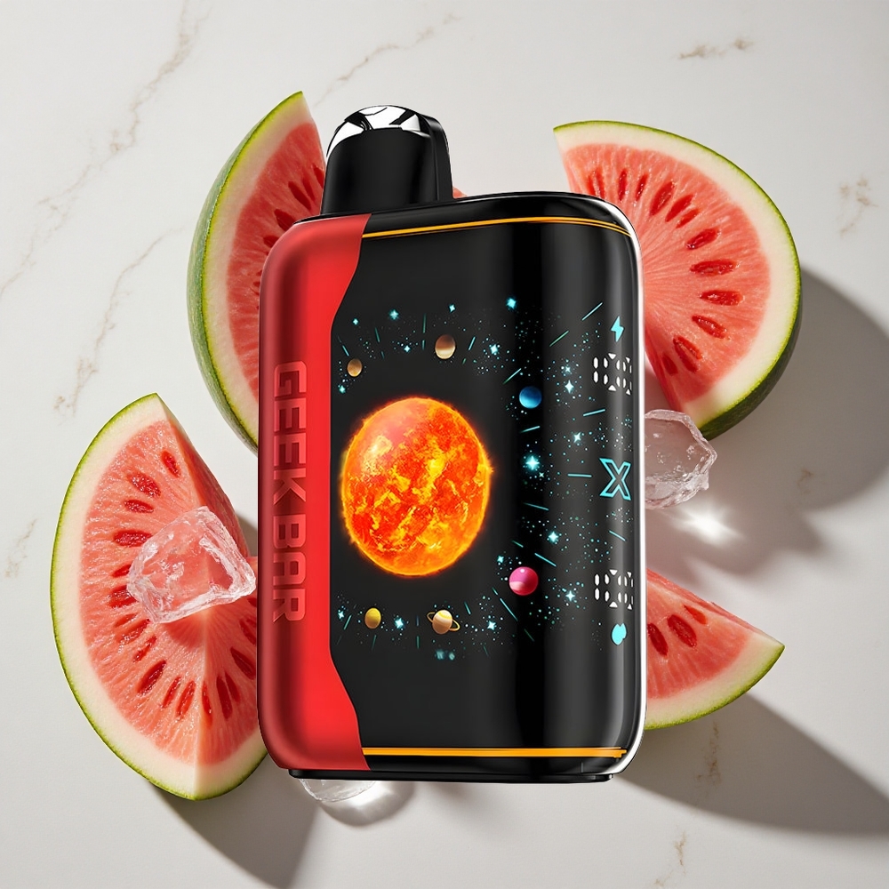 Watermeloen IJs GEEK BAR Platinum Edition 25000 puffs Nederland vapes met Quick Charging via USB-Type C en 2 nicotine
