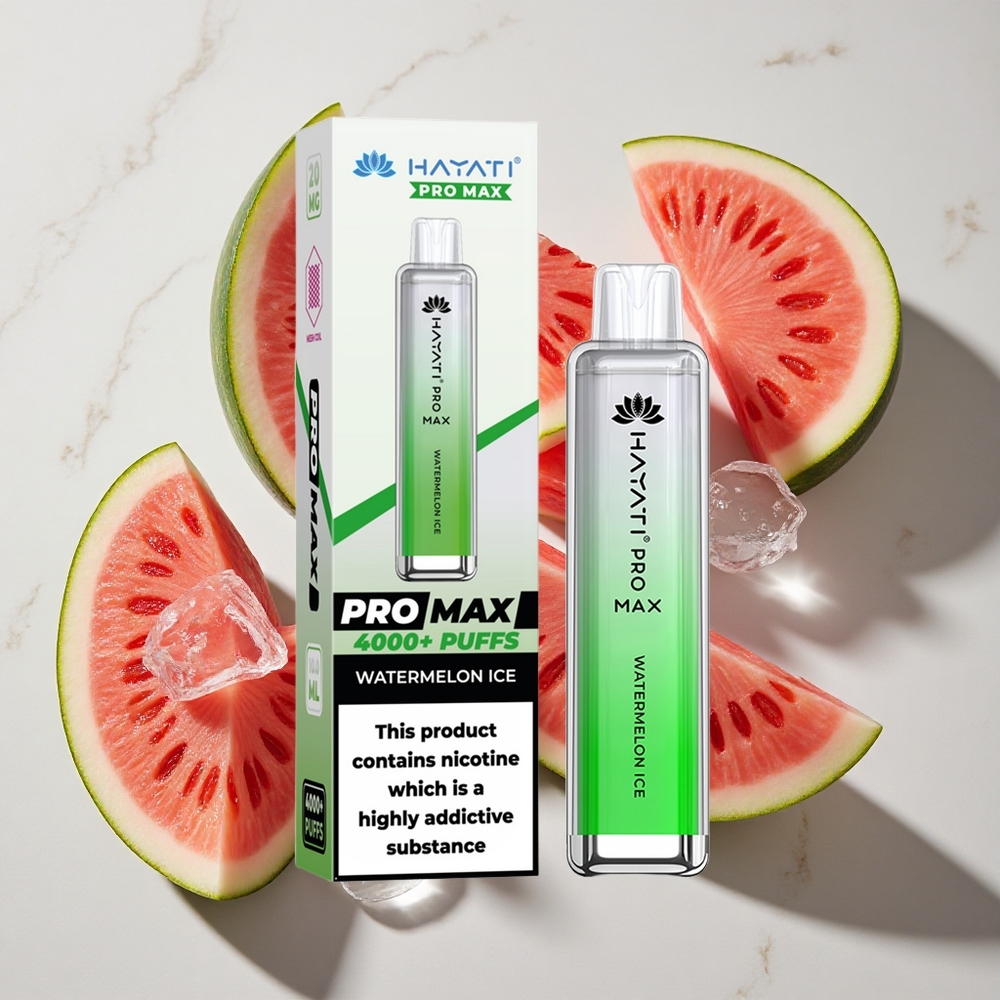 Watermeloen IJs Hayati Pro Max 4000 Puffs Nederland vapes met 1400mAh oplaadbare batterij