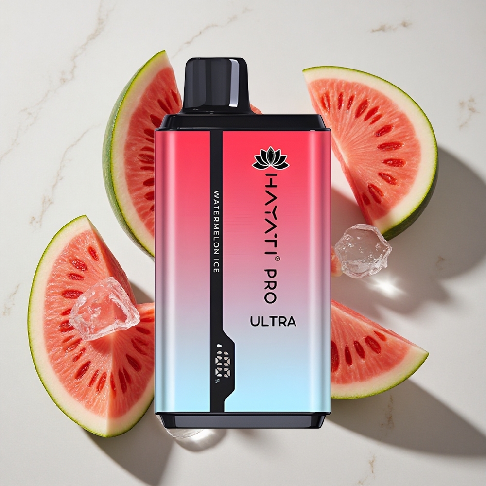 Watermeloen IJs Hayati Pro Ultra 15000 Puffs Nederland vapes - 850mAh Batterij