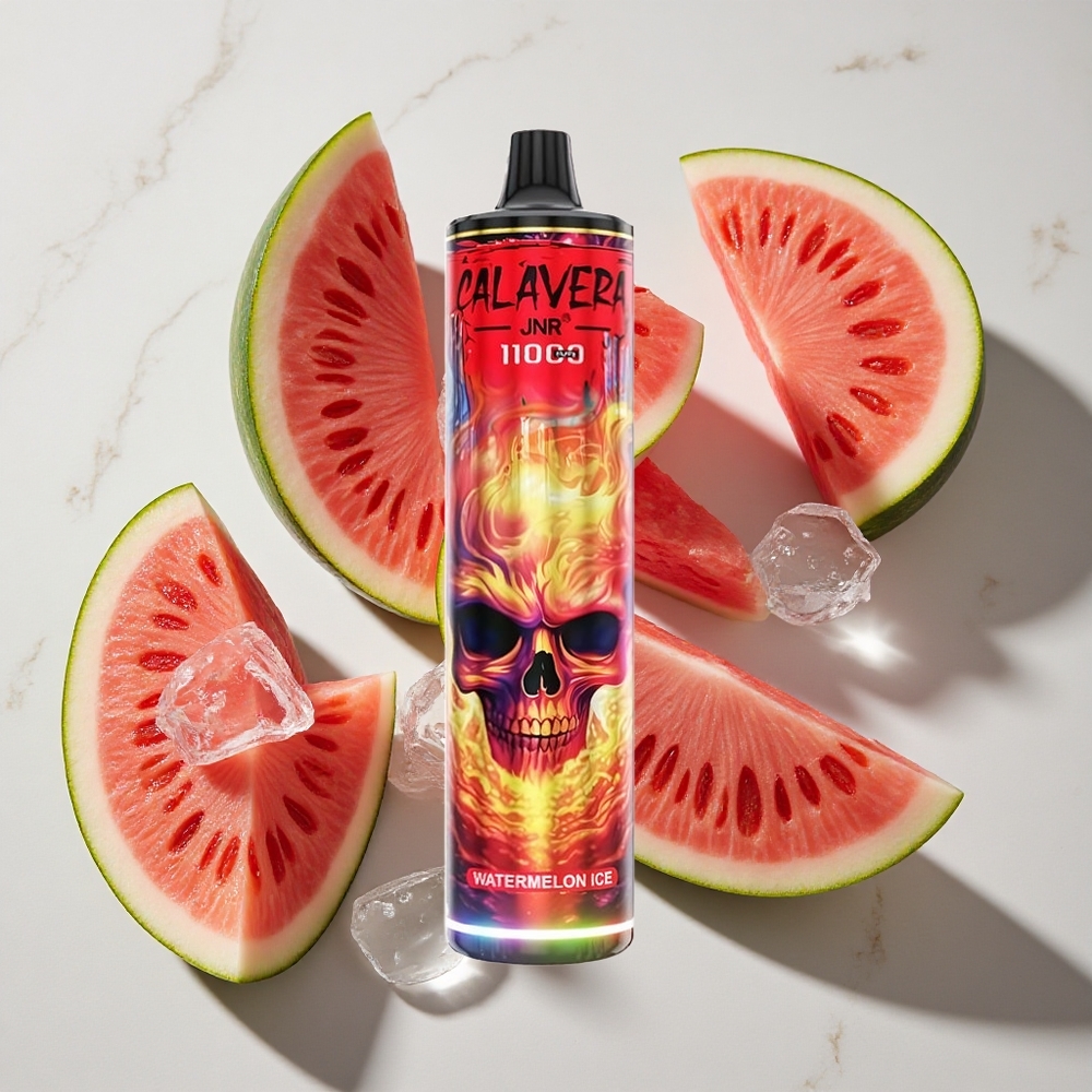 Watermeloen IJs JNR Calavera 11000 Puffs Nederland vapes met Type-C oplaadpoort  21ml Vloeistofcapaciteit