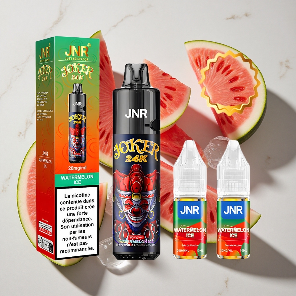 Watermeloen IJs JNR Joker 24K 24000 Puffs Nederland vapes Met 800mAh Batterij  Type-C Opladen