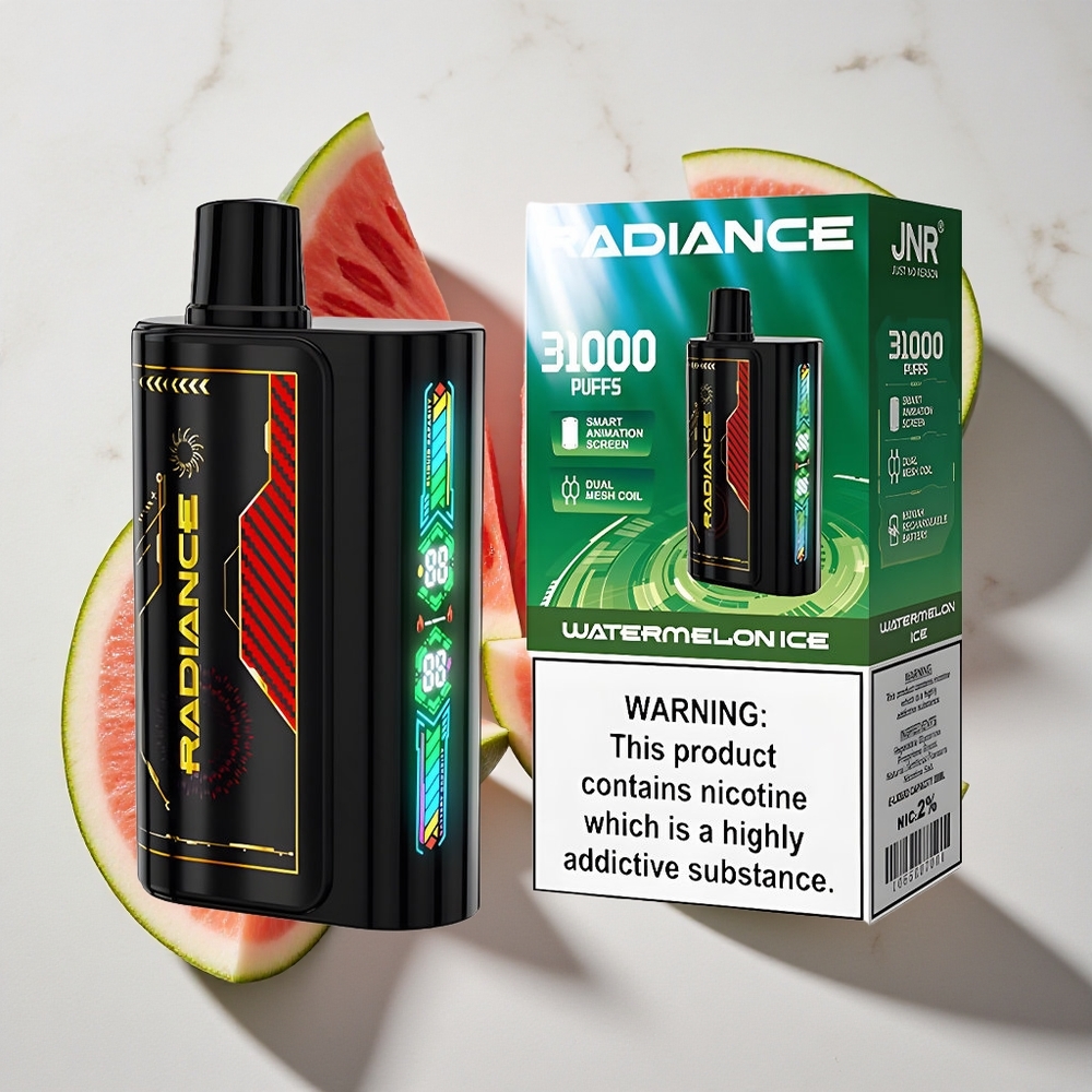 Watermeloen IJs JNR Radiance 31000 Puffs Nederland vapes met 28ml e-vloeistof en Type-C Opladen