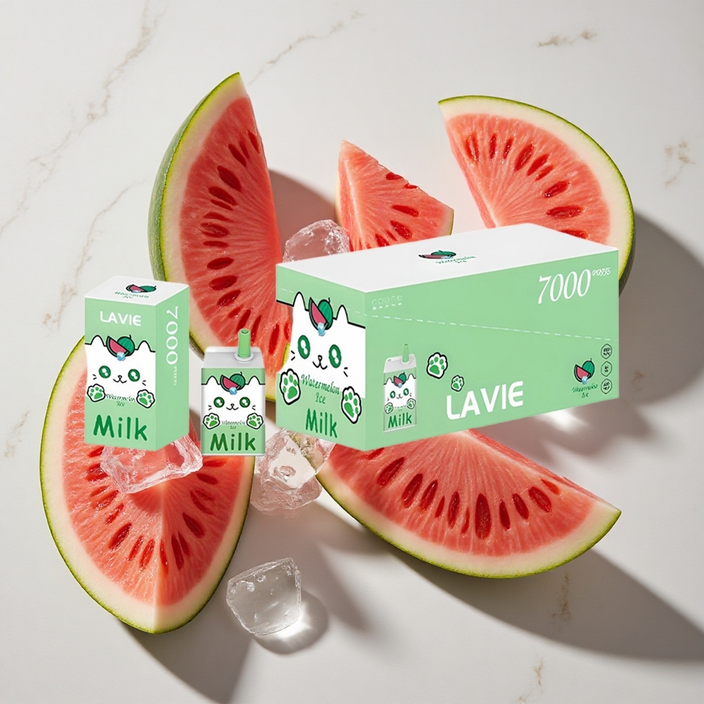 Watermeloen IJs LAVIE Milk 7000 Puffs Nederland vapes – 16ml e-vloeistof Type C Oplaadbaar