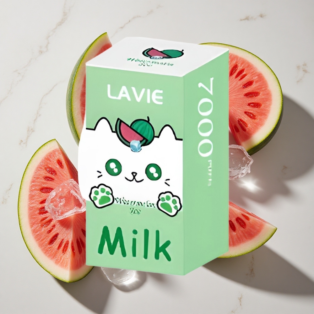 Watermeloen IJs LAVIE Milk 7000 Puffs Nederland vapes – 16ml e-vloeistof Type C Oplaadbaar