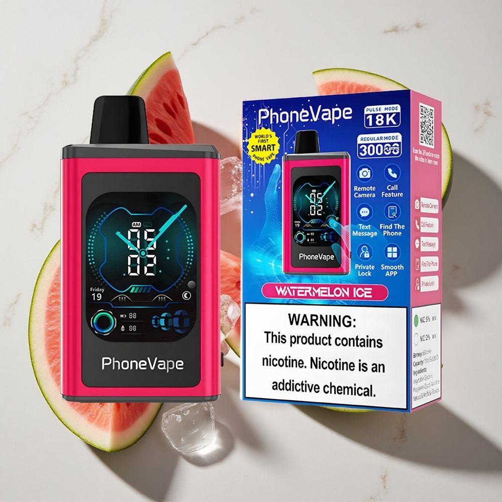 Watermelon Ice JNR PhoneVape 30000 puffs Nederland vapes Turbo Mode  App Controlled