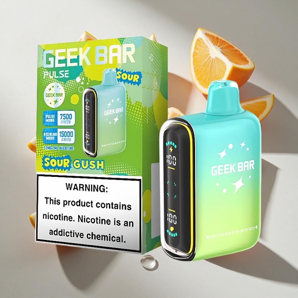 Zure Smaken Geek Bar Pulse 15000 Puffs 16ML Nederland Vapes USB-C Oplaadbaar