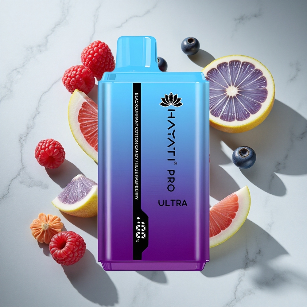 Zwarte Bes Suikerspin Hayati Pro Ultra 15000 Puffs Nederland vapes 850mAh